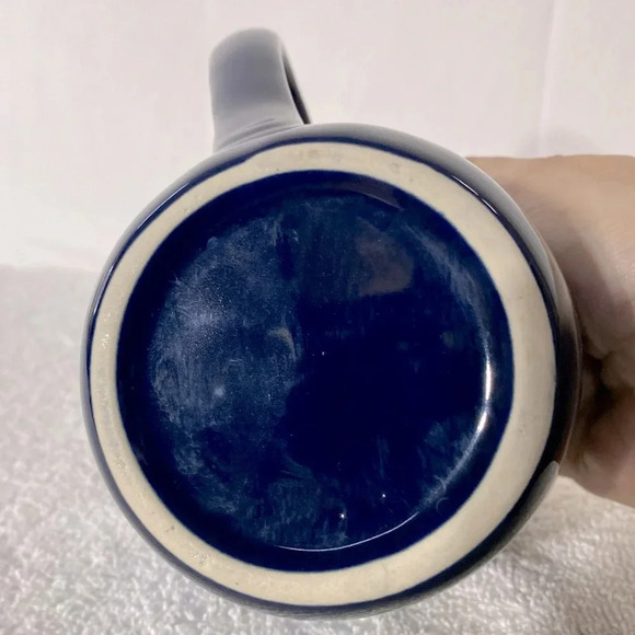 Vintage Navy Blue Ceramic Alaska Eight  Stars Of Gold On A Field Of Blue Mug - Picture 9 of 15